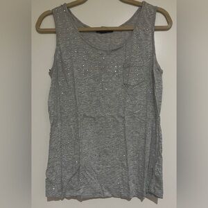 Forever 21 Gray Studded Tank Top